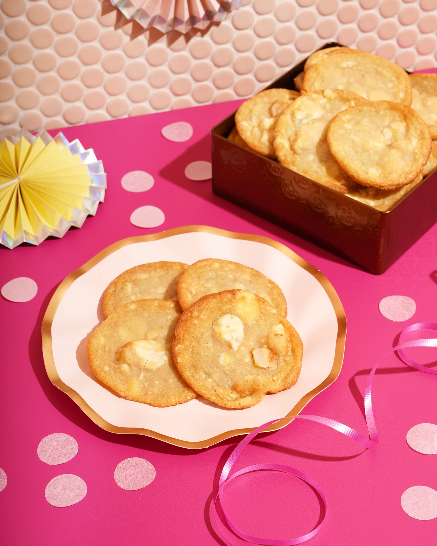 Rock N' Roll - Biscuits aux morceaux de macadamia et de chocolat blanc