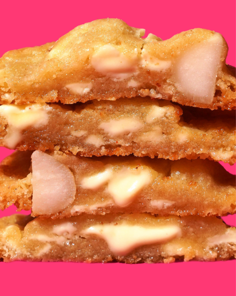 Rock N' Roll - Biscuits aux morceaux de macadamia et de chocolat blanc