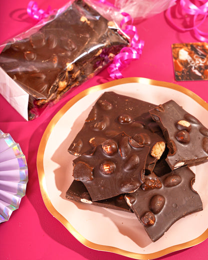 Dark Chocolate Bark With Cookies & Nuts