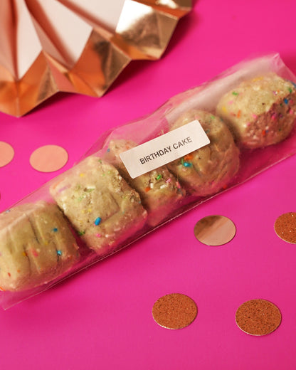 Birthday Cake - Birthday Sprinkles With White Chocolate Frozen Cookie Dough (Pack of 5)