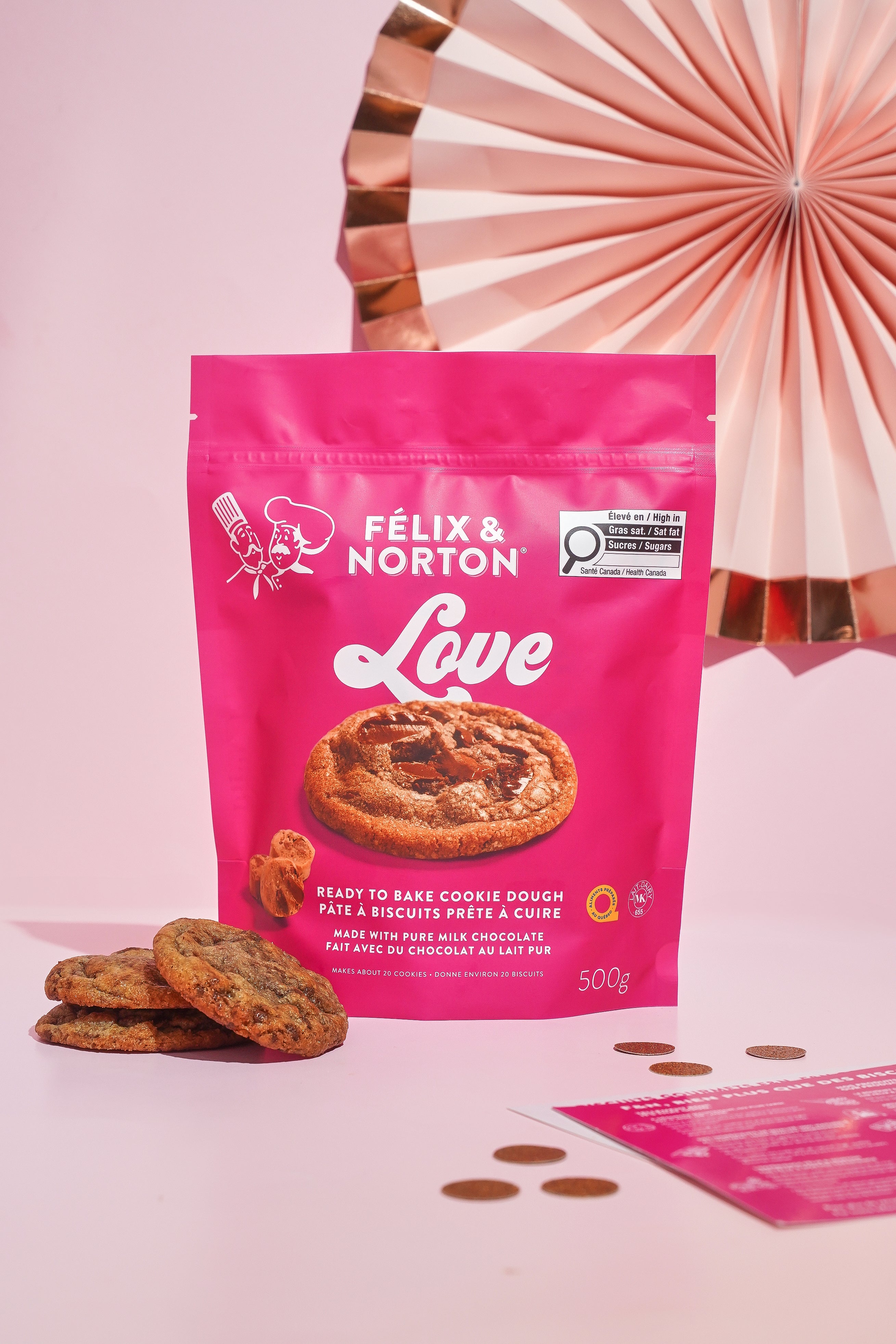 Sacs de pâte à biscuits surgelée