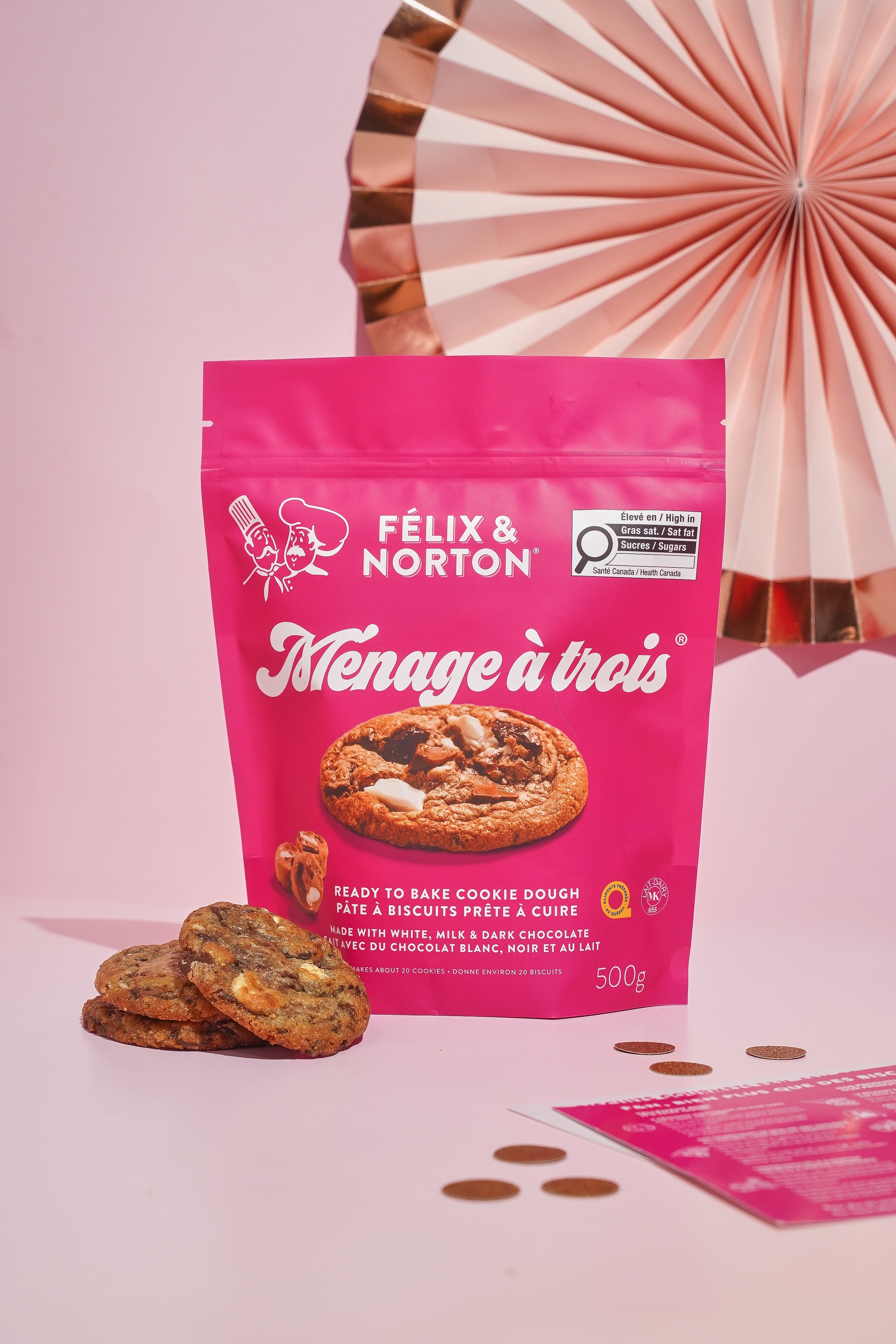 Sacs de pâte à biscuits surgelée